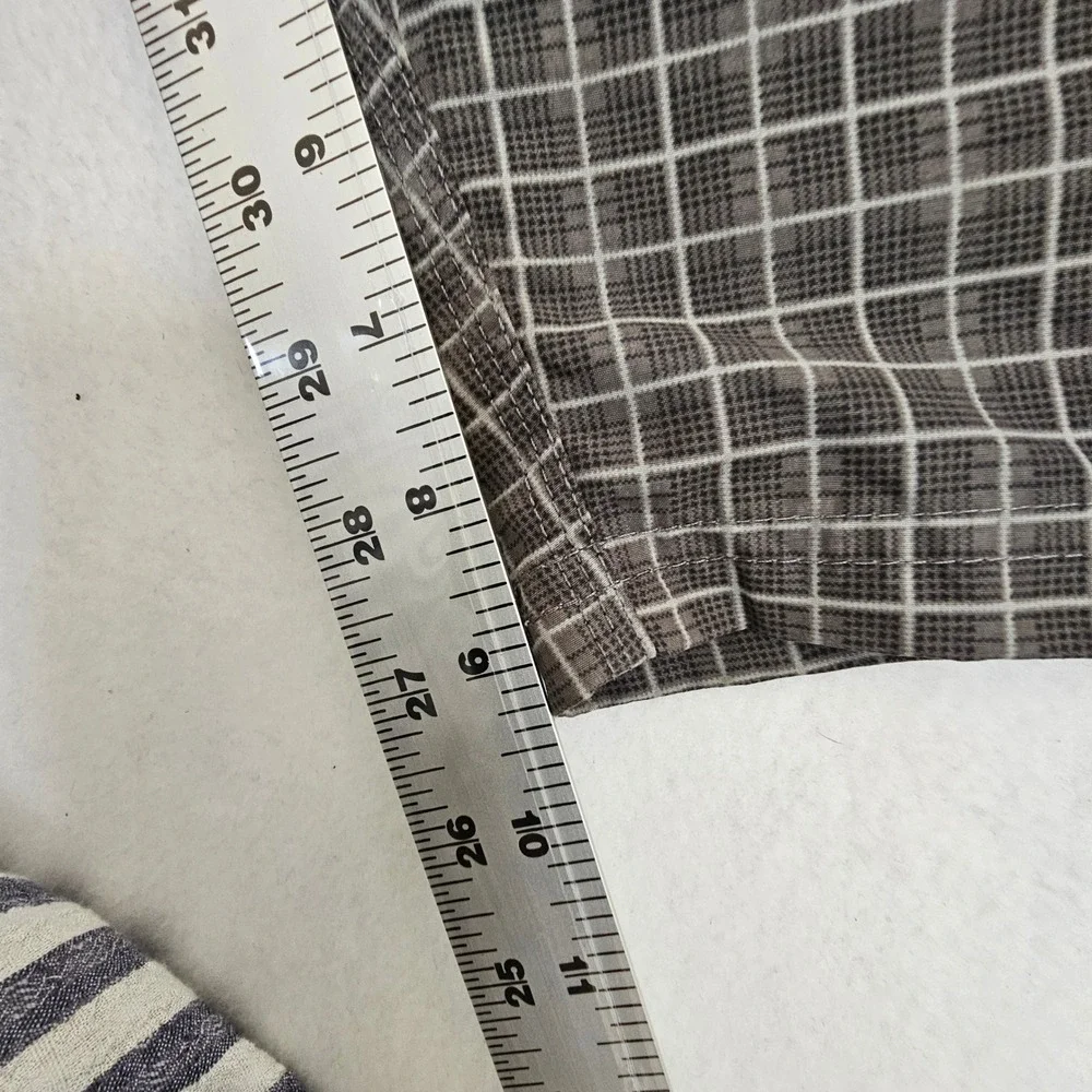 RS‎ Surf Mens Board Shorts Grey White Grid Mesh Lined Cargo Swim Trunks Size L